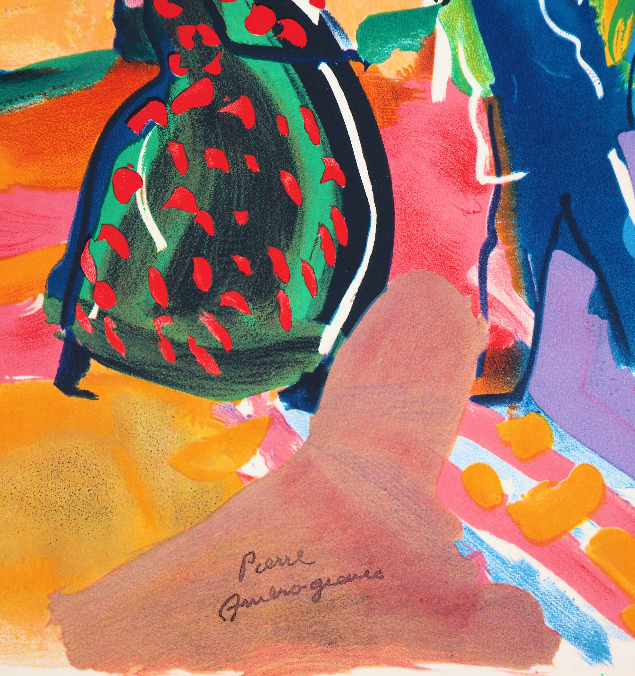 Rencontre au hameau, cachet de l’artiste